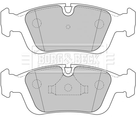 BORG & BECK Комплект тормозных колодок, дисковый тормоз BBP1627